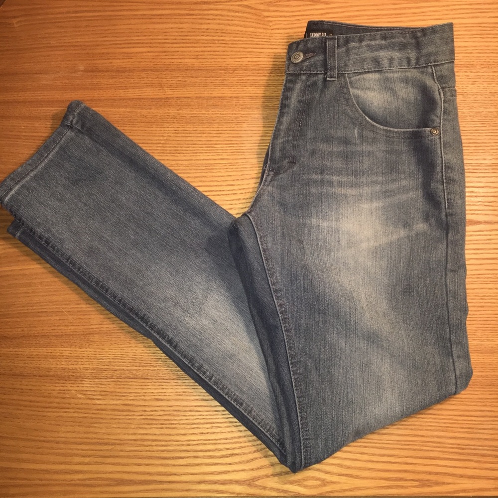 Lee skinny fit straight leg distressed jeans Sz 16